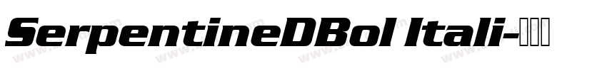 SerpentineDBol Itali字体转换